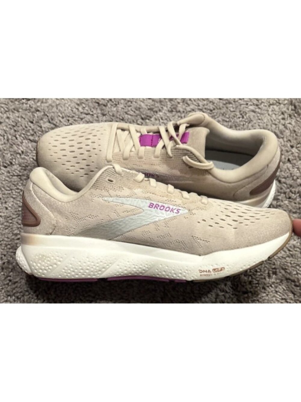 Brooks Ghost 16 Almond/Peach/Coco 1204071B251 Womens Sz 8.5 Run Walk Train Shoes - Picture 2 of 8